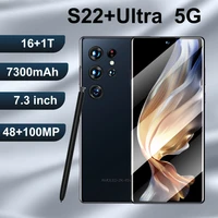global version new s22ultra 7 3 inch smartphones 4g5g network cellphone 16g1tb 7300mah 48100mp sim android mobile phone hot