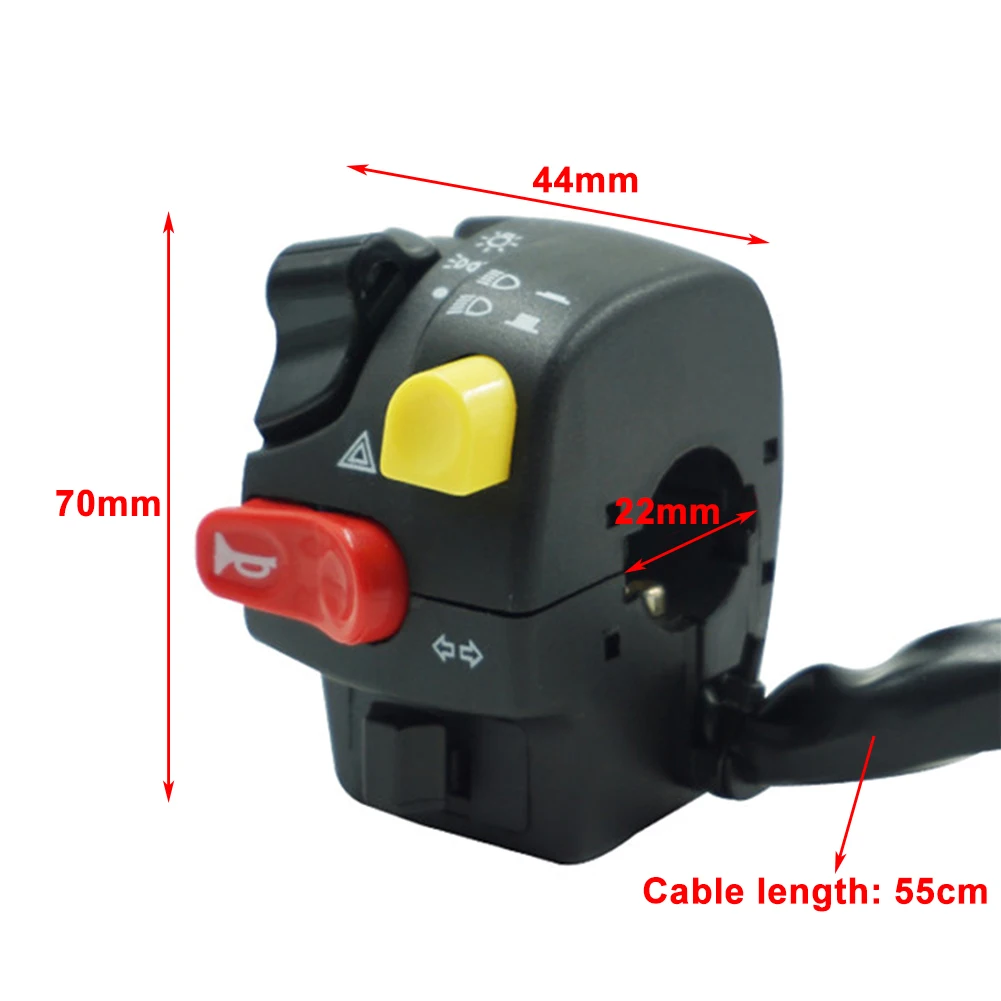 Многофункциональные кнопки на руль мотоцикла 7/8 дюйма 22 мм переключатели фар
