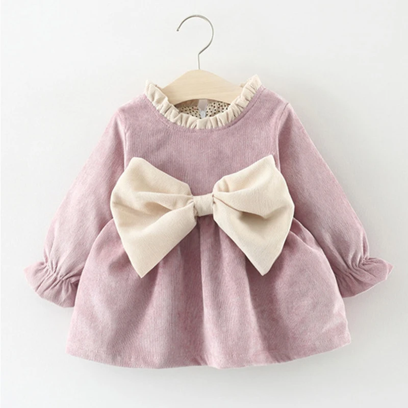 Baby Girls Dresses Spring and Autumn Cotton Newborn Kids Clothing Baby Girls Clothes Casual Cartoon Knit Kids Princess Dress