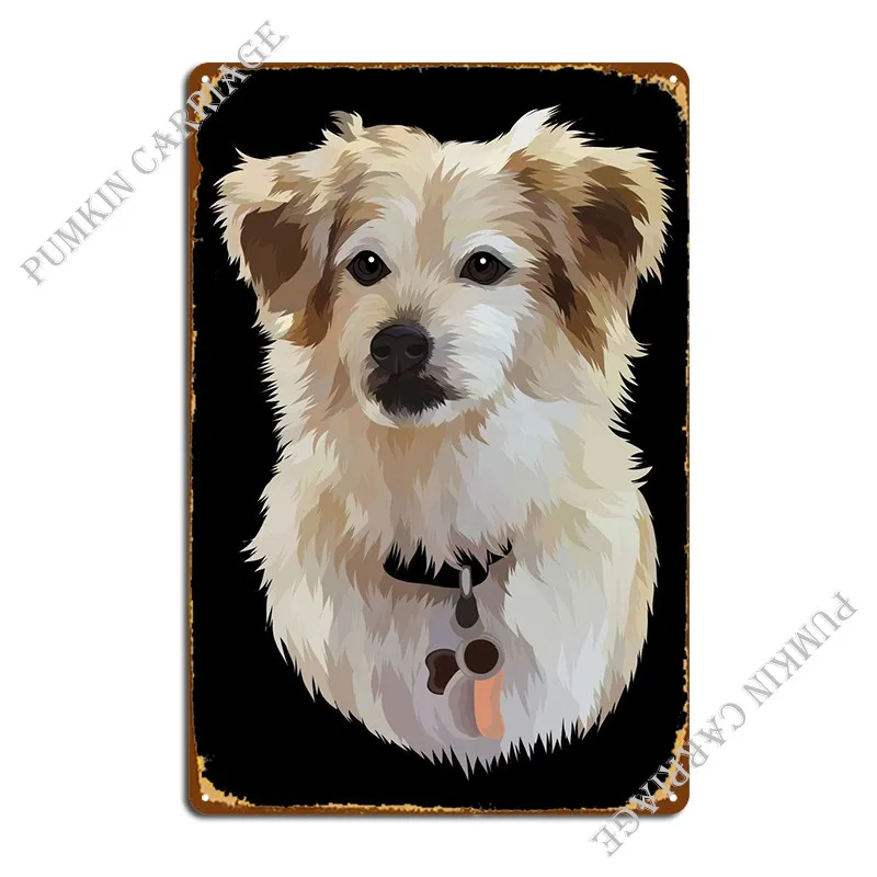 

Векторный Плакат Собака Металлический плакат ржавая гостиная гараж печать на кухне жестяной плакат