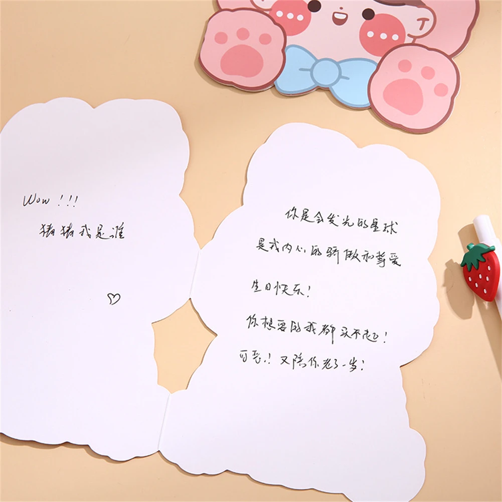 Милая мультяшная поздравительная открытка особой формы креативная простая и