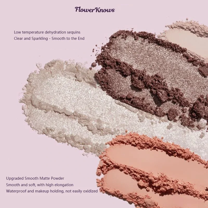 Блестящие тени для век с пятью оттенками натуральный мерцающий пигмент