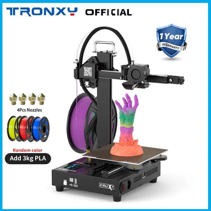 TRONXY 2022 новейший CRUX 1 3D принтер 180*180*180 мм точность сенсорный экран DIY FDM принтеры Запчасти для экструдера с прямым приводом
