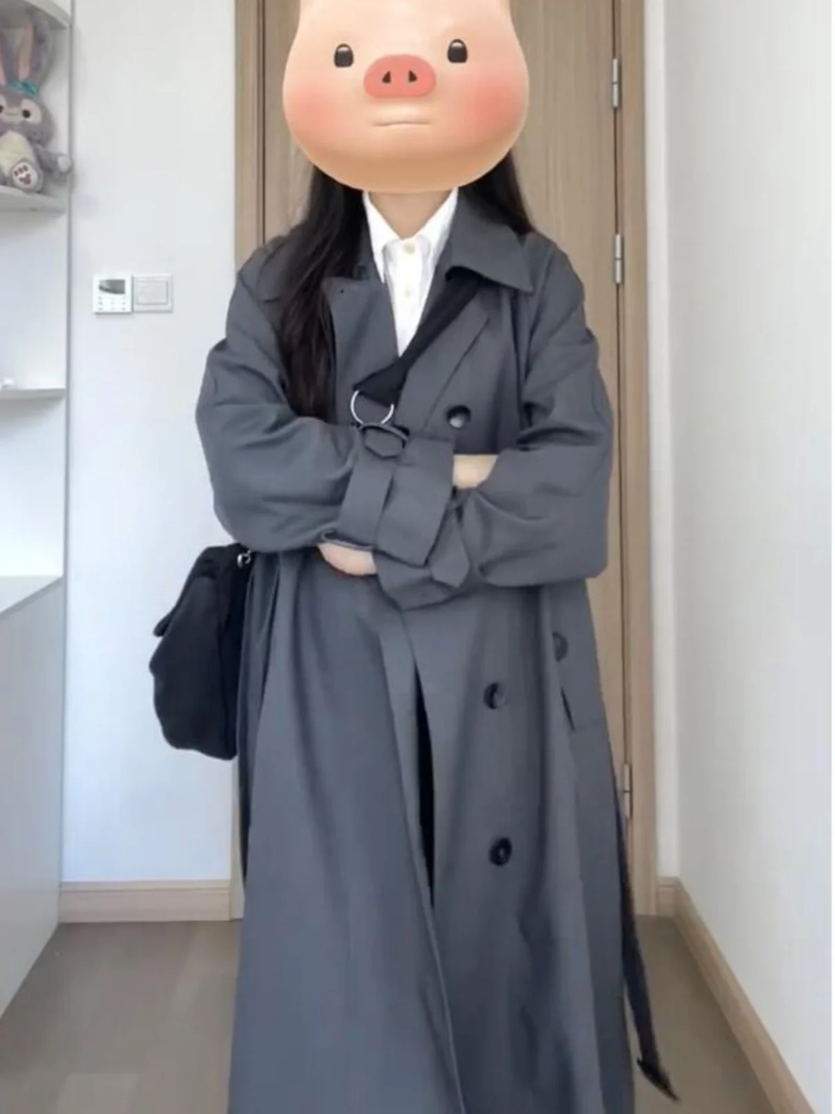 Тренч Верхняя одежда для женщин 2024 новинка осени и зимы маленькое мужское пальто