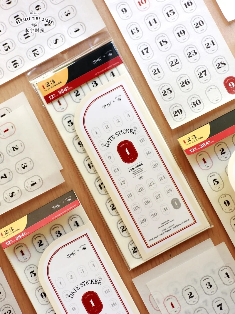 

Наклейка с вечным календарем и датой в стиле ретро, ручная учетная запись, план расписания, день оплаты, записная книжка для планировщика, скрапбукинга, украшение «сделай сам»