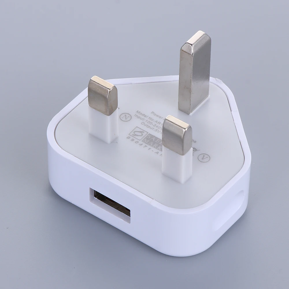 

1PC White 3 Pin UK Plug 5V 1A 1 Port USB Wall Charger Power Adapter Home Charging for Phones Tablets iPad Wall Charger