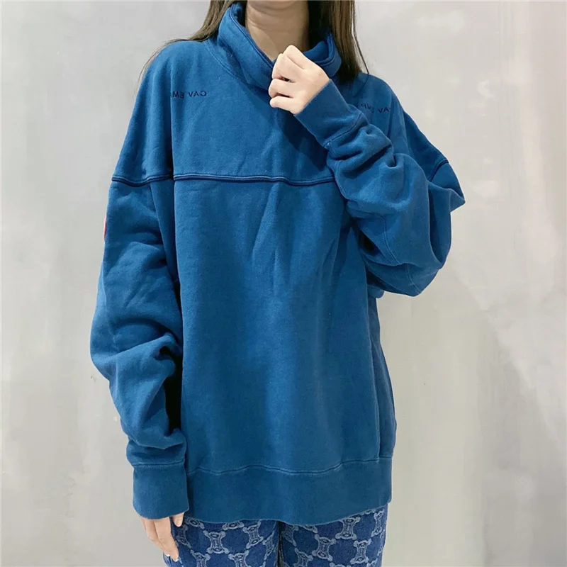 

Men Woman 1:1 High Quality Sweatshirts Cav Empt Hoodies Cavempt C.E 20AW OVERDYE DEVIDE STAND COLLAR SWEAT Crewneck