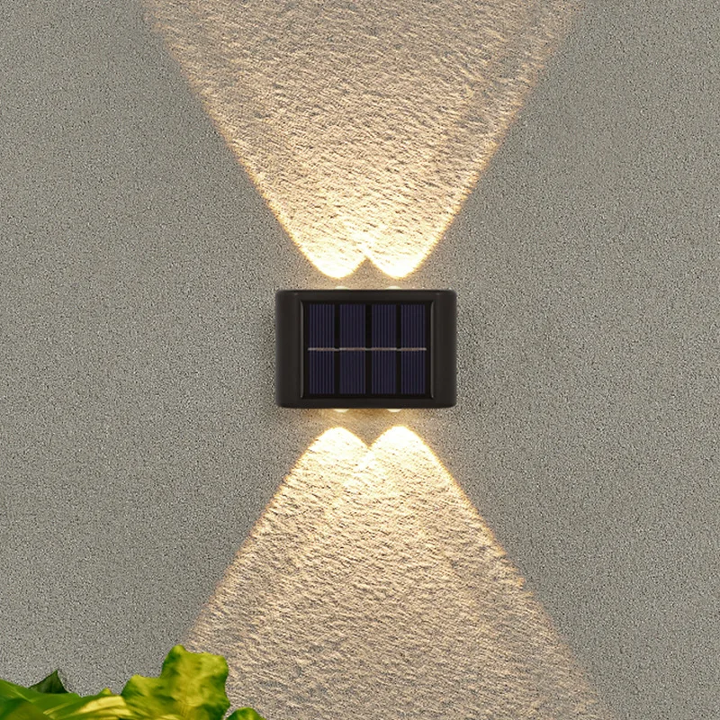 

Уличные Настенные светильники на солнечной батарее, IP65 водонепроницаемая светодиодная лампа, светящееся освещение для сада, балкон, двор, уличное украшение для дома