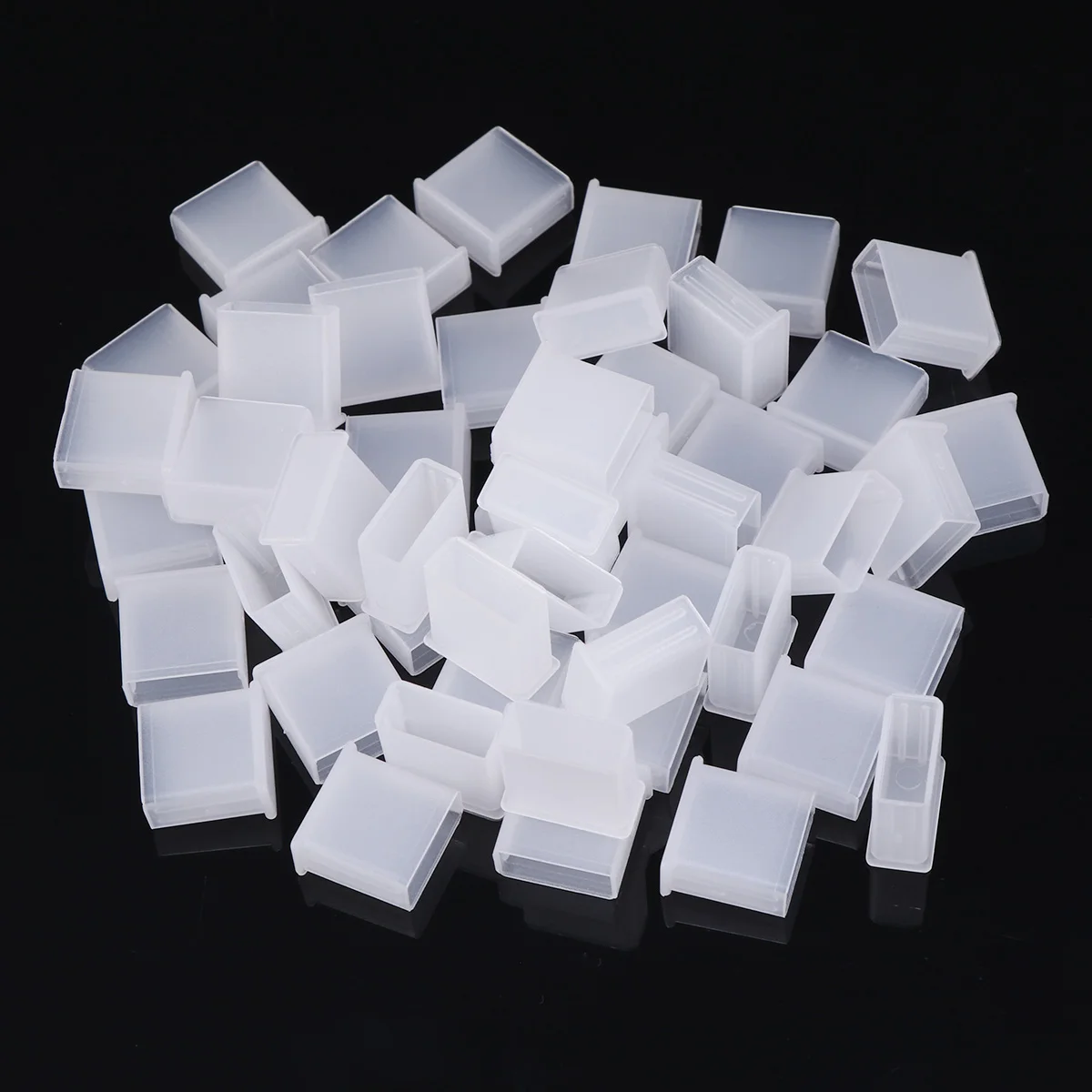 

50 Pcs Transparent Plug Cap Mouth Gag Dust Plug Plot Anti White Transparent