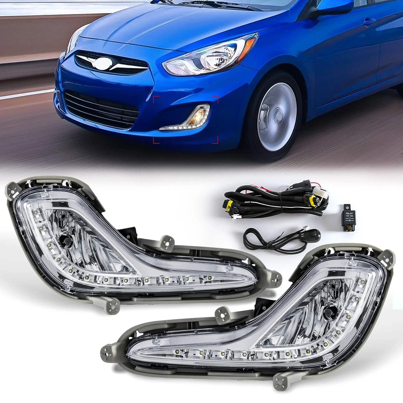 Противотуманная фара для Hyundai Accent 2012 2013 2014 2016 2017