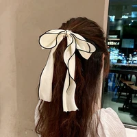 fashion print bow scrunchies hair ribbon for women ponytail scarf sweet elastic hair band girls hair ties hair accessories gifts