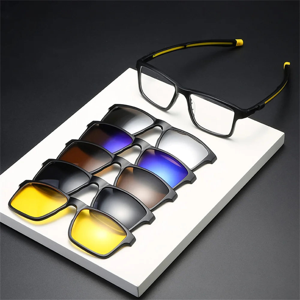 

Men's Brand Designer Replaceable Lenses Sun Glasses Polarized Eyeglasses 2022 Vintage Frame Skid Rope Chain SunGlasses For Men