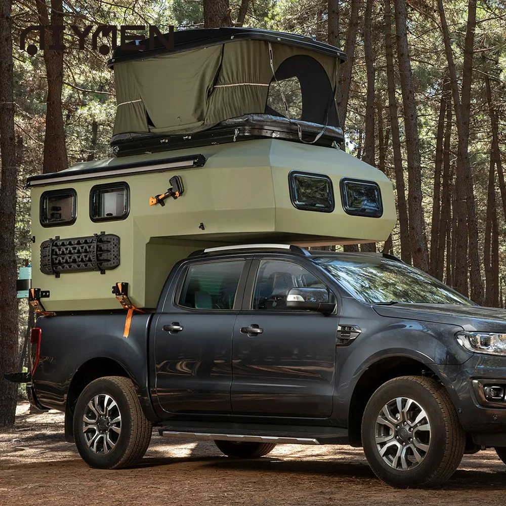 Слайд на корпусе Expedition 4x4 1/2 тонны Кемпинг по более низкой цене Shell Box Ram Truck Camper для
