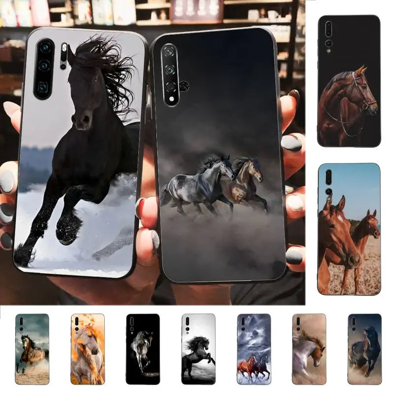 

Running Horse Phone Case for Huawei P30 40 20 10 8 9 lite pro plus Psmart2019