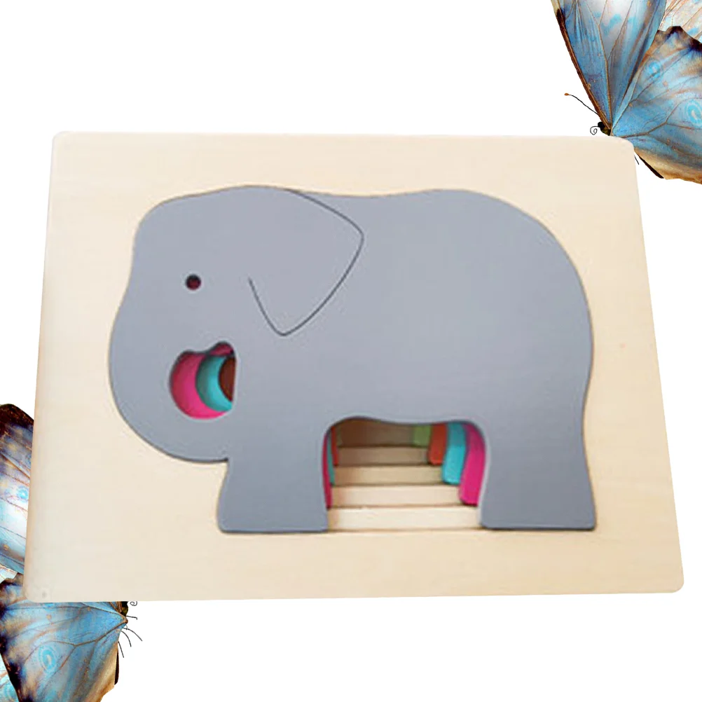 

Puzzles Animal Elephant Jigsaw Kids Puzzle Sorter Board Block Educational Multi Layered