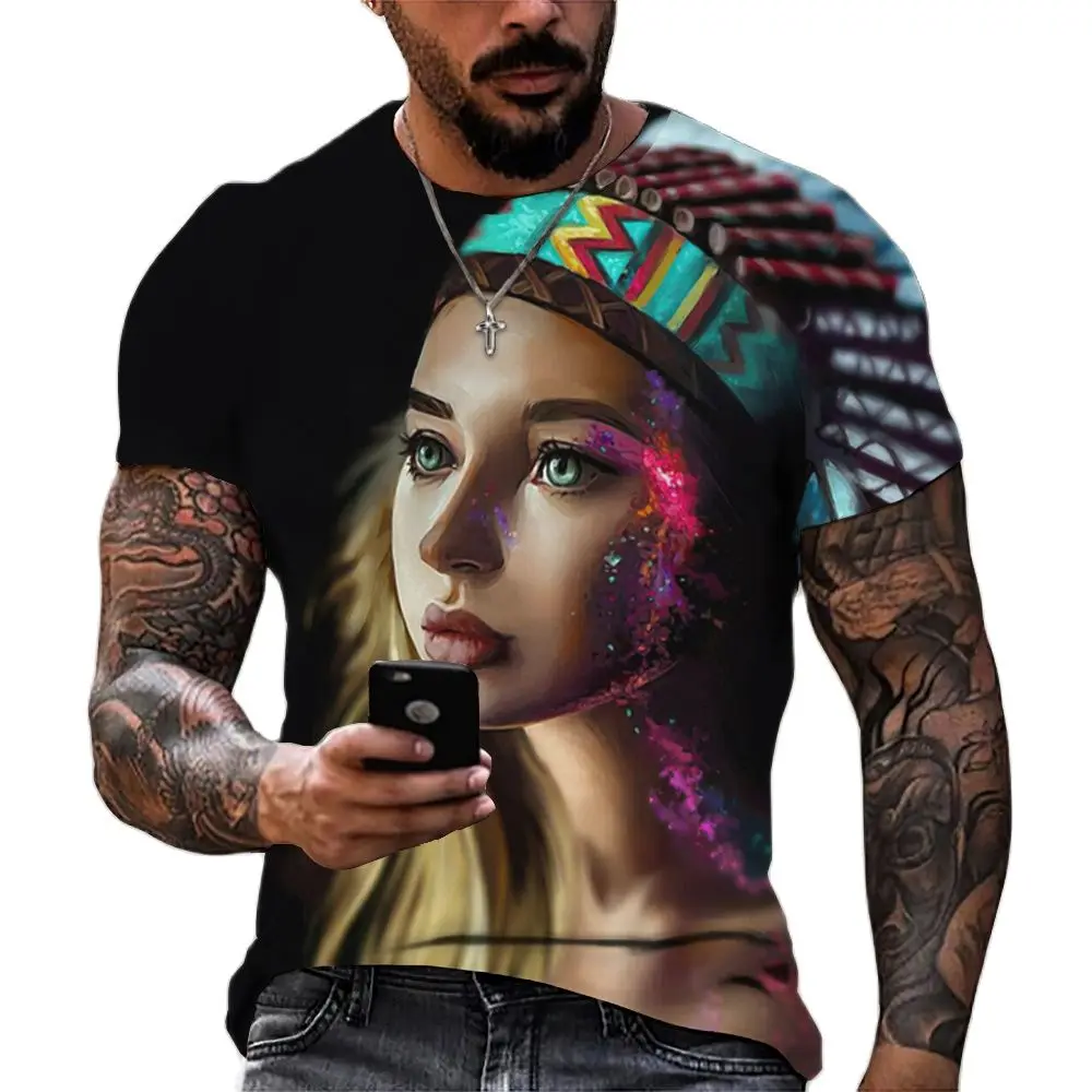 

Футболка мужская оверсайз с круглым вырезом и принтом персонажа