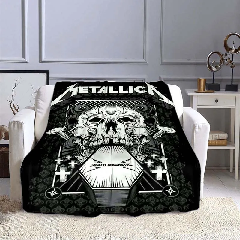 

M-Metallica rock band soft warm blanket Essential portable blanket for home and travel throw blanket blankets for beds