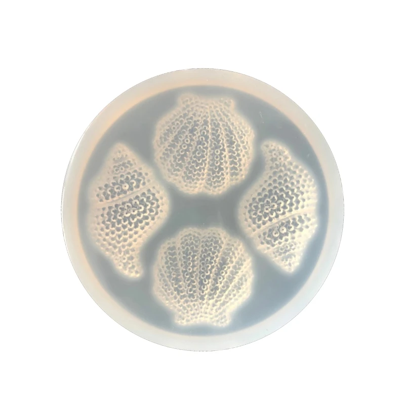 Силиконовая форма в виде ракушки зеркальная эпоксидная ручная работа штукатурка