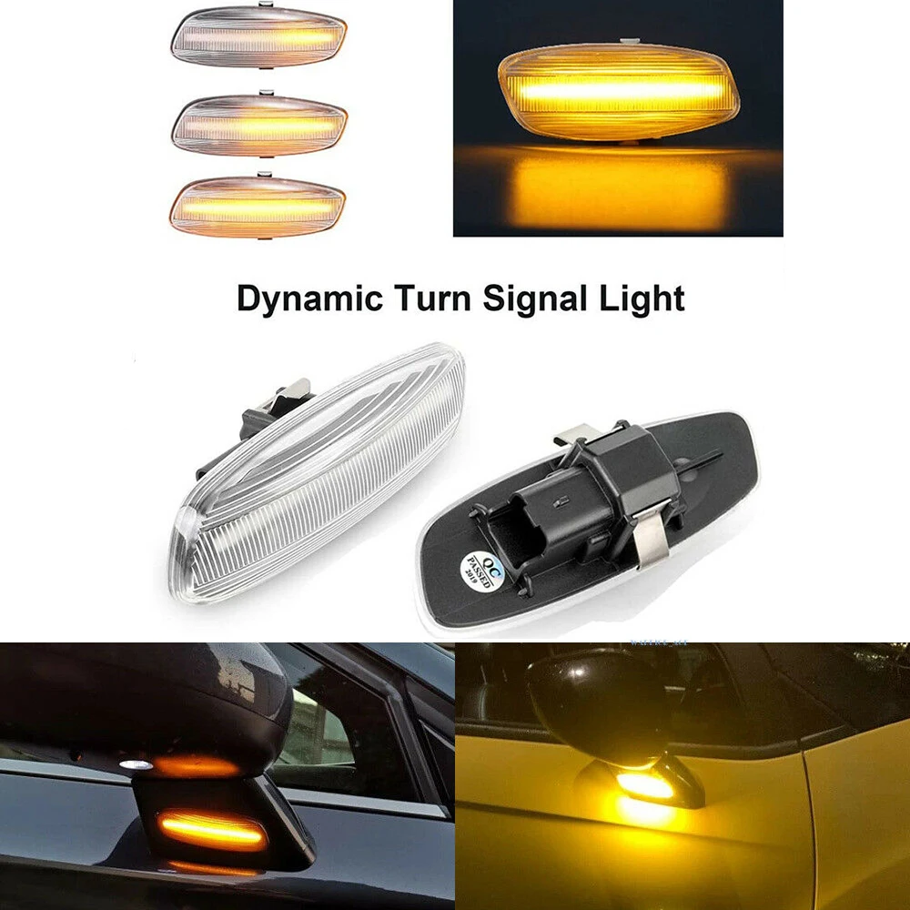 

2 шт. светодиодные динамические янтарные Боковые указатели поворота для Peugeot 207 308 3008 5008 RCZ для Citroen C4 Coupe Picasso C3 C5 X7 DS3