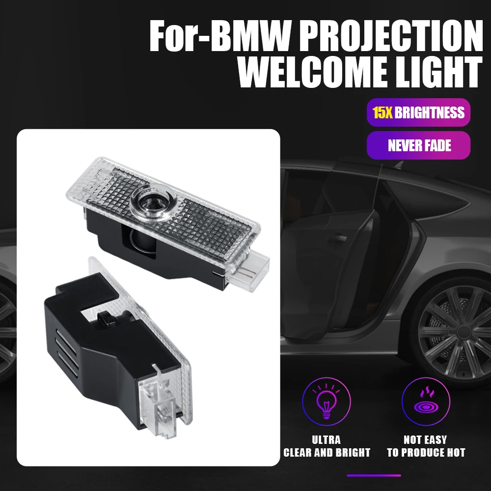 

2pcs LED Car Door Logo Projector Welcome Light For BMW X1 X3 E46 E90 E60 F10 F30 E39 F20 E92 G30 X5 F15 E70 E91 E53 Serie 3 5 7