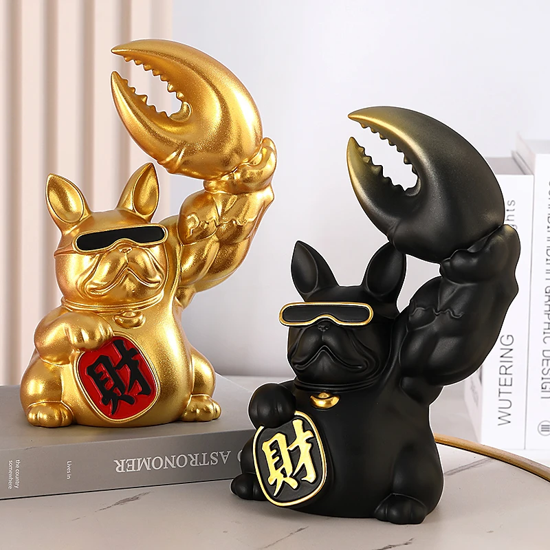 

Creative Strong Arm Lucky Dog Statue Statue Artifact Sculpture Good Luck Desk Living Room Bedroom Decoration Decoration