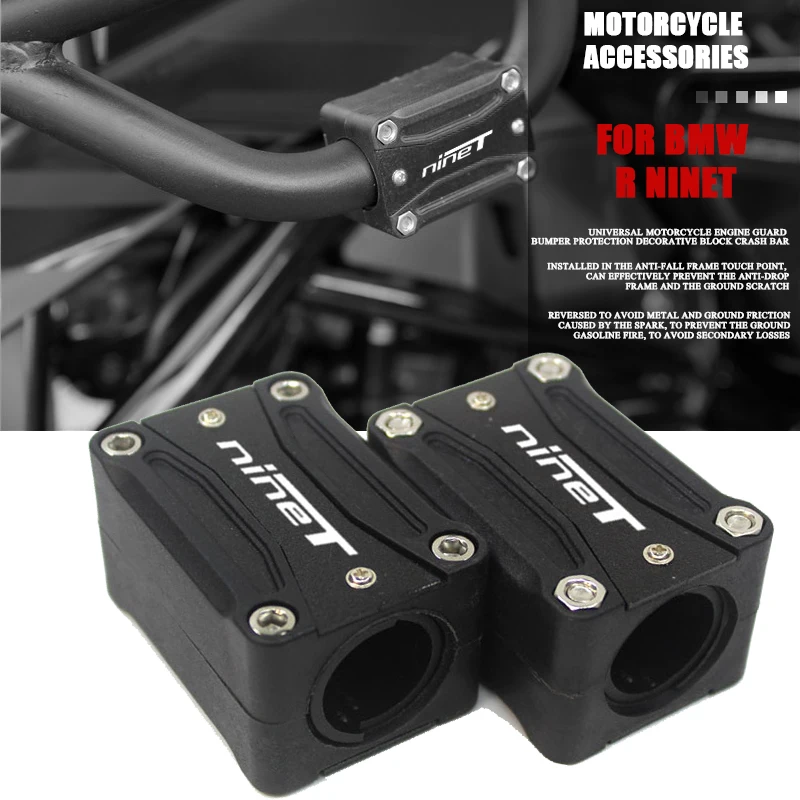 

Motorcycle 25mm Engine Crash bar Protection Bumper Decorative Guard Block FOR BMW R NINET 2017 2018 RNINET 2021 Urban GS