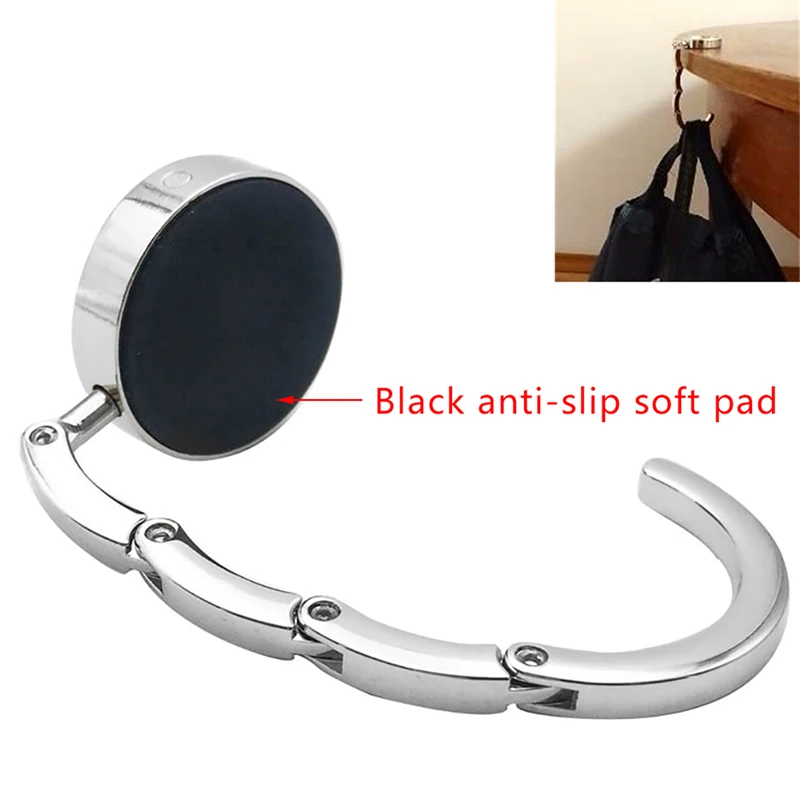 Портативный крючок для сумки модный круглый кошелек с кристаллами держатель