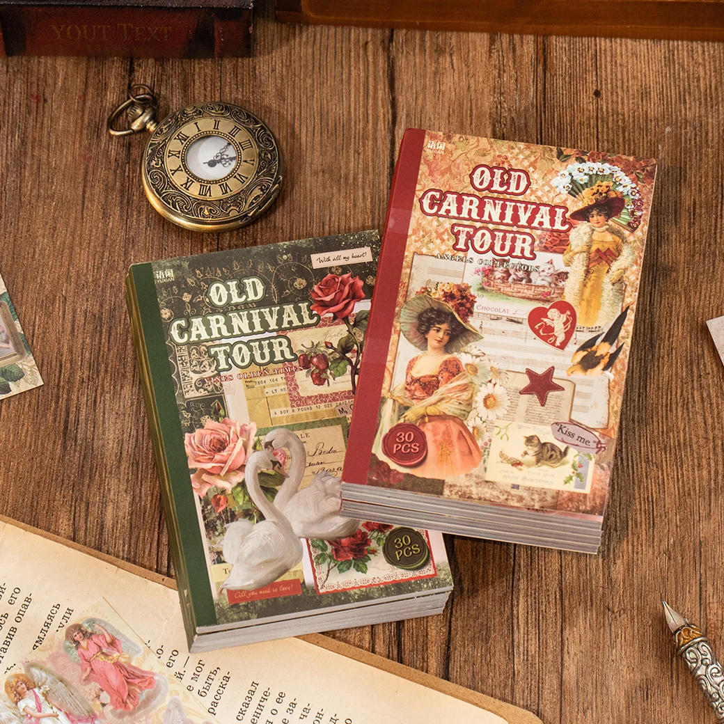 

Винтажные наклейки с животными, 30/60 шт.