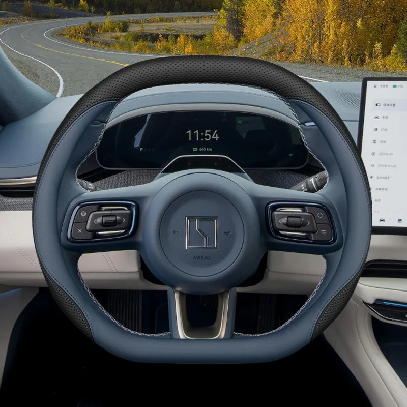 

Для Zeekr 001 ZEEKR 007 7X 2024 2025, чехол на руль автомобиля, кожаный спортивный стиль, интерьерные автоаксессуары
