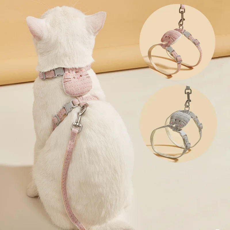 

Kitten Collar Dog Collars Dog Harness Leash Set Adjustable Vest Walking Dog Pet Leash Pet Harness Belt Kitten Puppy Accessories