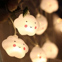 10 led smile cloud string lights led light fairy lamp kids bedroom xmas garland balls wedding party decoration battery powered