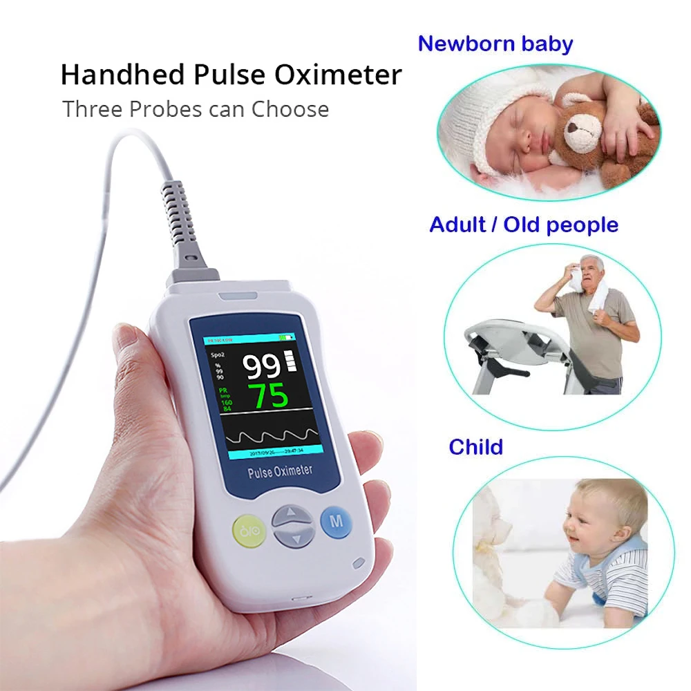 

Пульсоксиметр Пальчиковый портативный медицинский для новорожденных и детей, миниатюрный OLED-дисплей, для взрослых и новорожденных