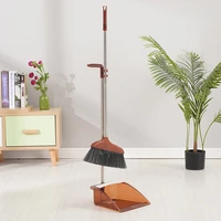 transparent standing broom and dustpan plastic floor cleaning broom combination free shipping limpeza da casa home accessories