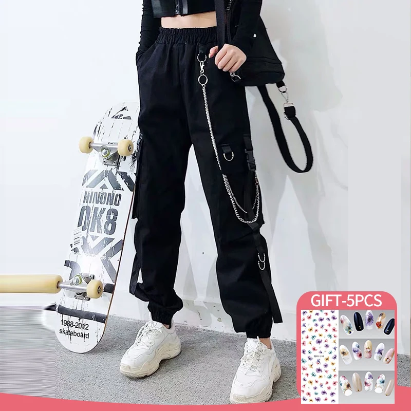 

Summer Outdoor Sports Loose Overalls Pants Casual Women Harem Pleated Pants Mid Waist Ankle-length Pocket Elastic Trousers