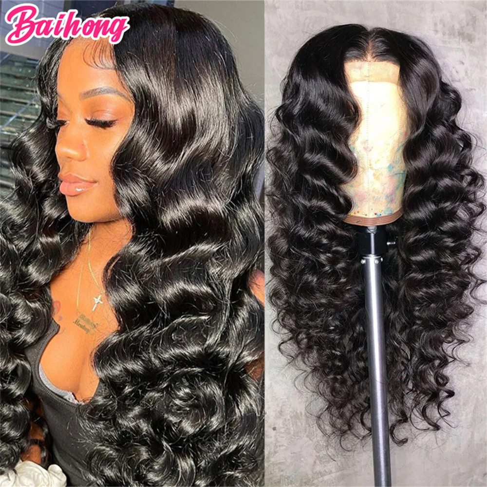 

Loose Deep Wave Lace Front Wig Human Hair 13x4 Frontal Wigs 4x4 Closure Wig On Promotion Perruque Cheveux Humain Free Shipping
