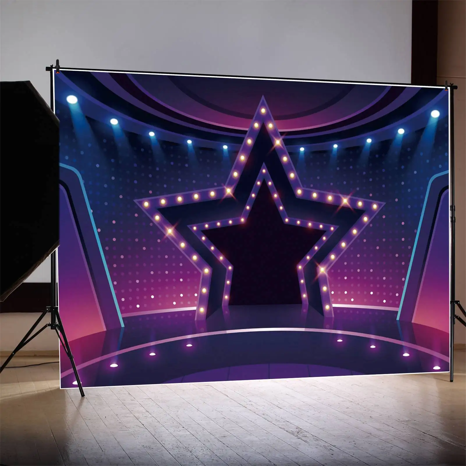 

Неоновый 3d-знак MOON.QG для танцпола, вечеринки, сцены, на заказ, с днем рождения, баннер, фон, детская звезда, Footlights, настенная фотобудка