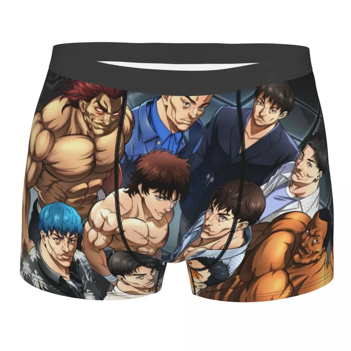 

Characters Baki Hanma Yujiro Fighting Manga Underpants Homme Panties Men's Underwear Print Shorts Boxer Briefs