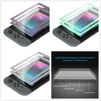 extremerate 2 pack transparent hd clear saver protector film tempered glass screen protector for nintendo switch anti scratch