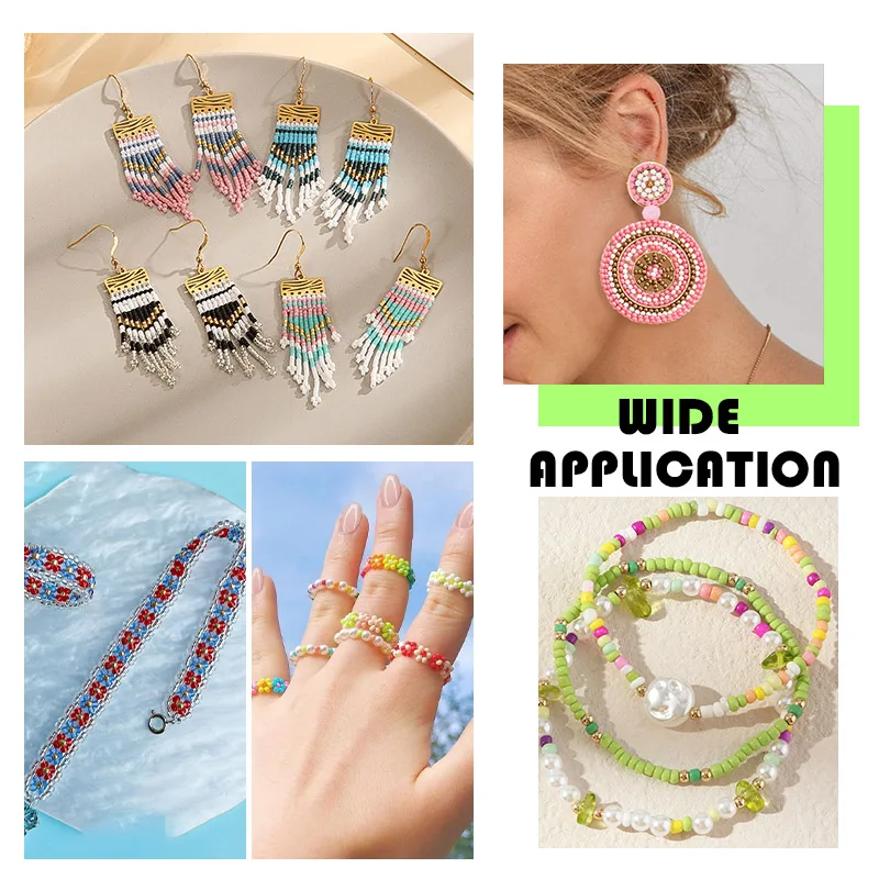 Premium Color Matched Seed Beads Kit Round Glass Beads For Jewelry Making DIY Small Beads For Needlework Craft Bracelet Necklace