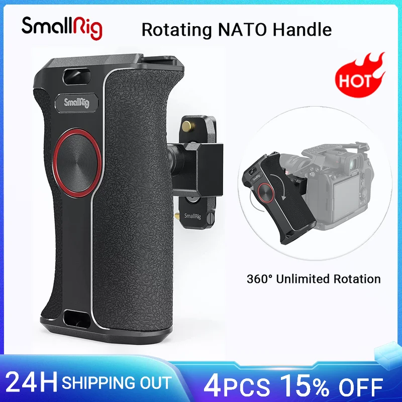 Купи SmallRig 360-Degree Rotating Handgrip NATO Camera Left Side Handle For DLSR Sony Canon Nikon Camera Cage / case w NATO Rail 3260 за 5,821 рублей в магазине AliExpress