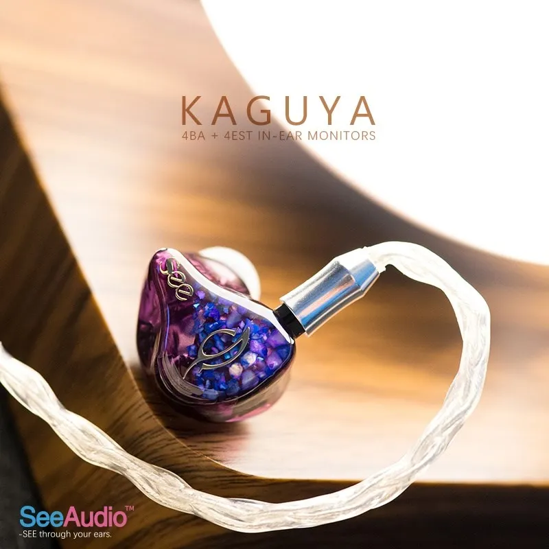 

SeeAudio Kaguya 4BA+4EST ELECTROSTATIC IN-EAR Earphones 6N OCC Litz Silver Plated Cable