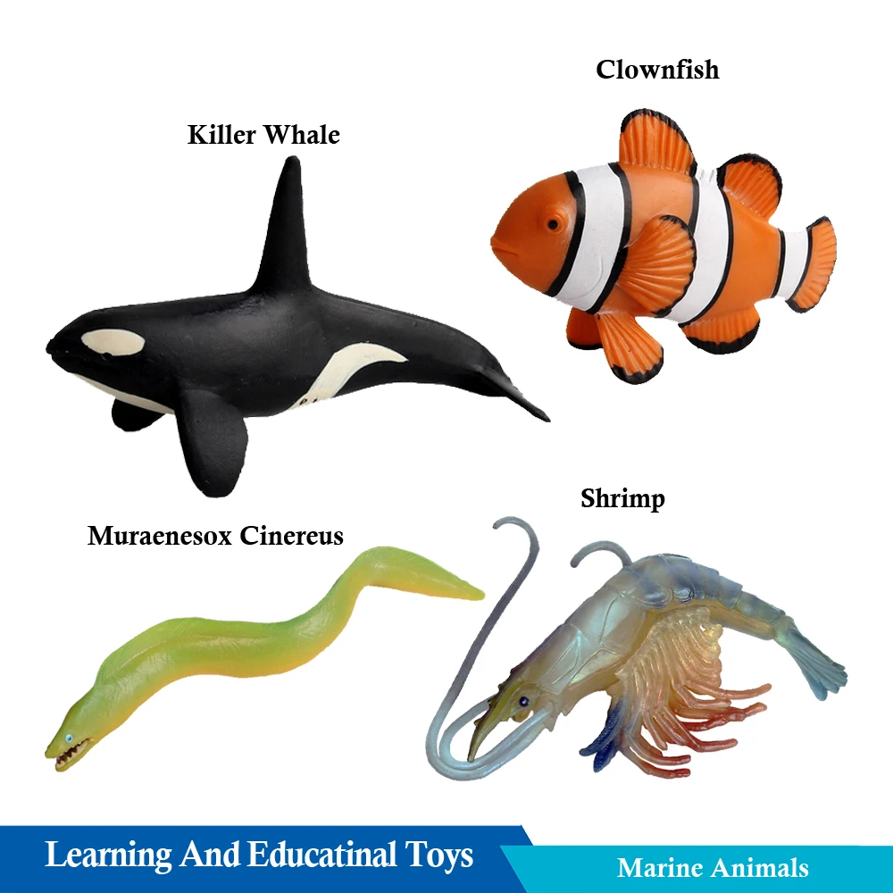 

Аниме-фигурки КИТ, креветки, морские существа, морская жизнь, океан, модели животных, образовательные игрушки, коллекционные фигурки для детей