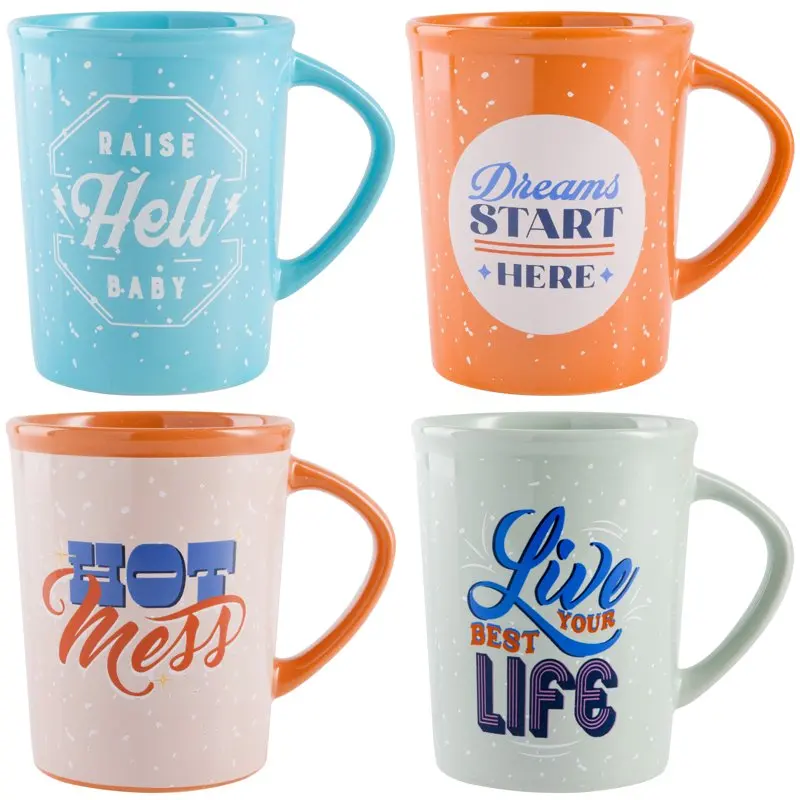 

of Town Assorted 15-ounce Stoneware Mugs, Set of 4 by Miranda Lambert Heating mug Personalized mug Cafe Tazos pokemón Dachsund