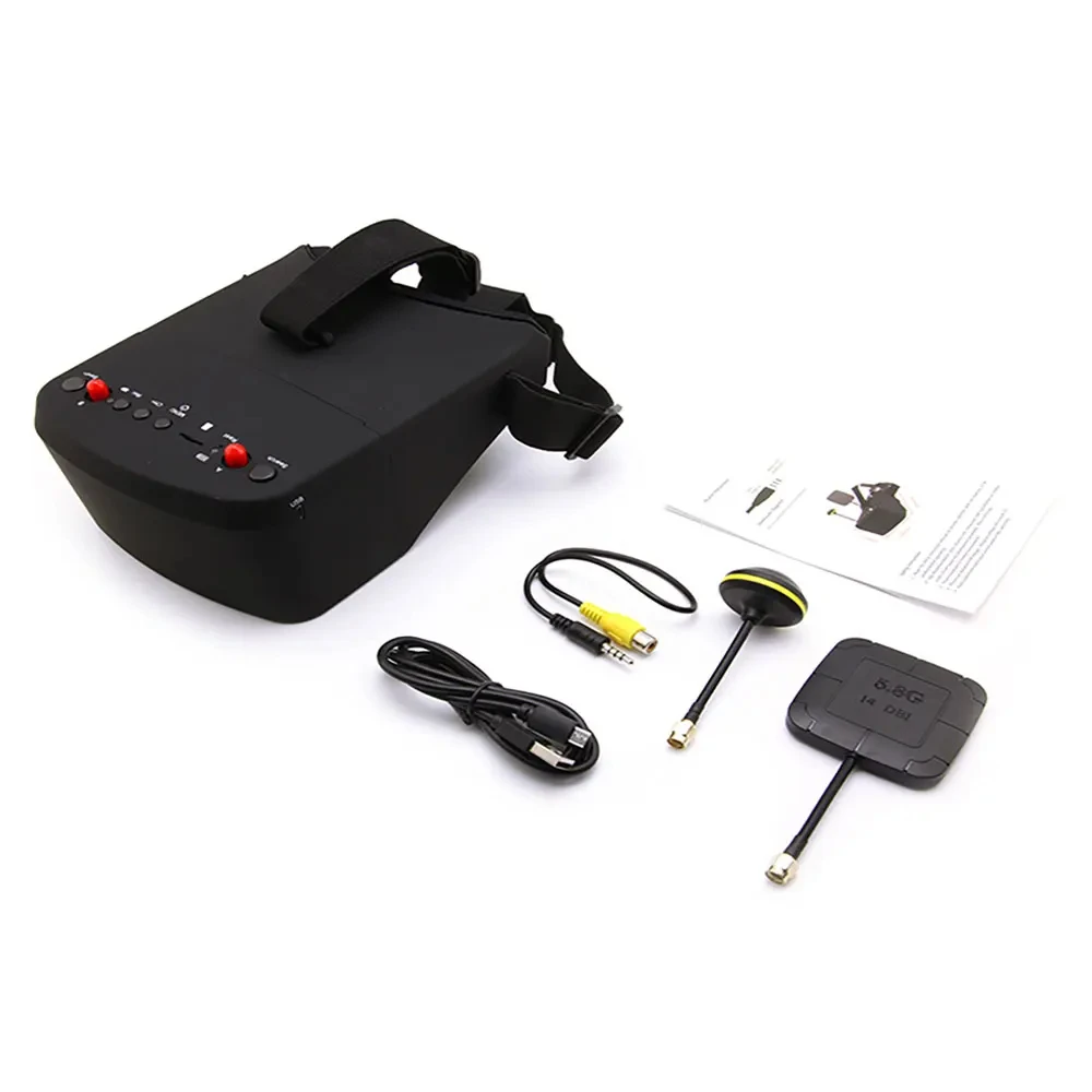 EV800D 5 8G 40CH FPV очки дюймов 854*480 LS800D видео гарнитура DVR разнообразие шлем батарея для