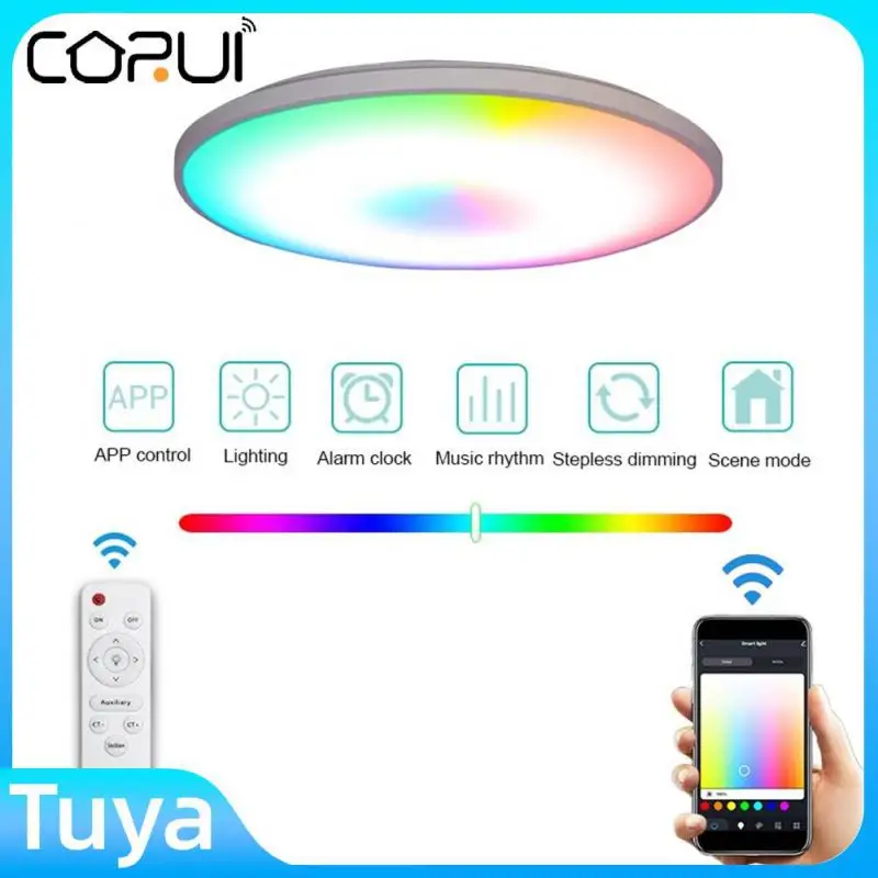 

CORUI Tuya Wifi Smart Ceiling Light 36W RGB+C+W LED Lights Lamp Smart Life APP Voice Timer Control With Alexa Google Home