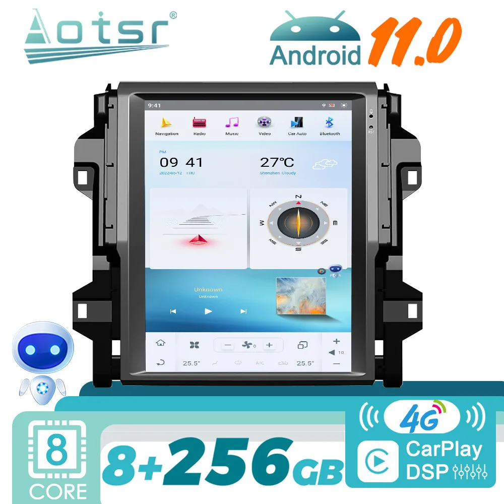 

Автомобильный радиоприемник для Toyota Fortuner 2016-2019 Android 2Din Авторадио мультимедийный видеоплеер GPS-навигация головное устройство