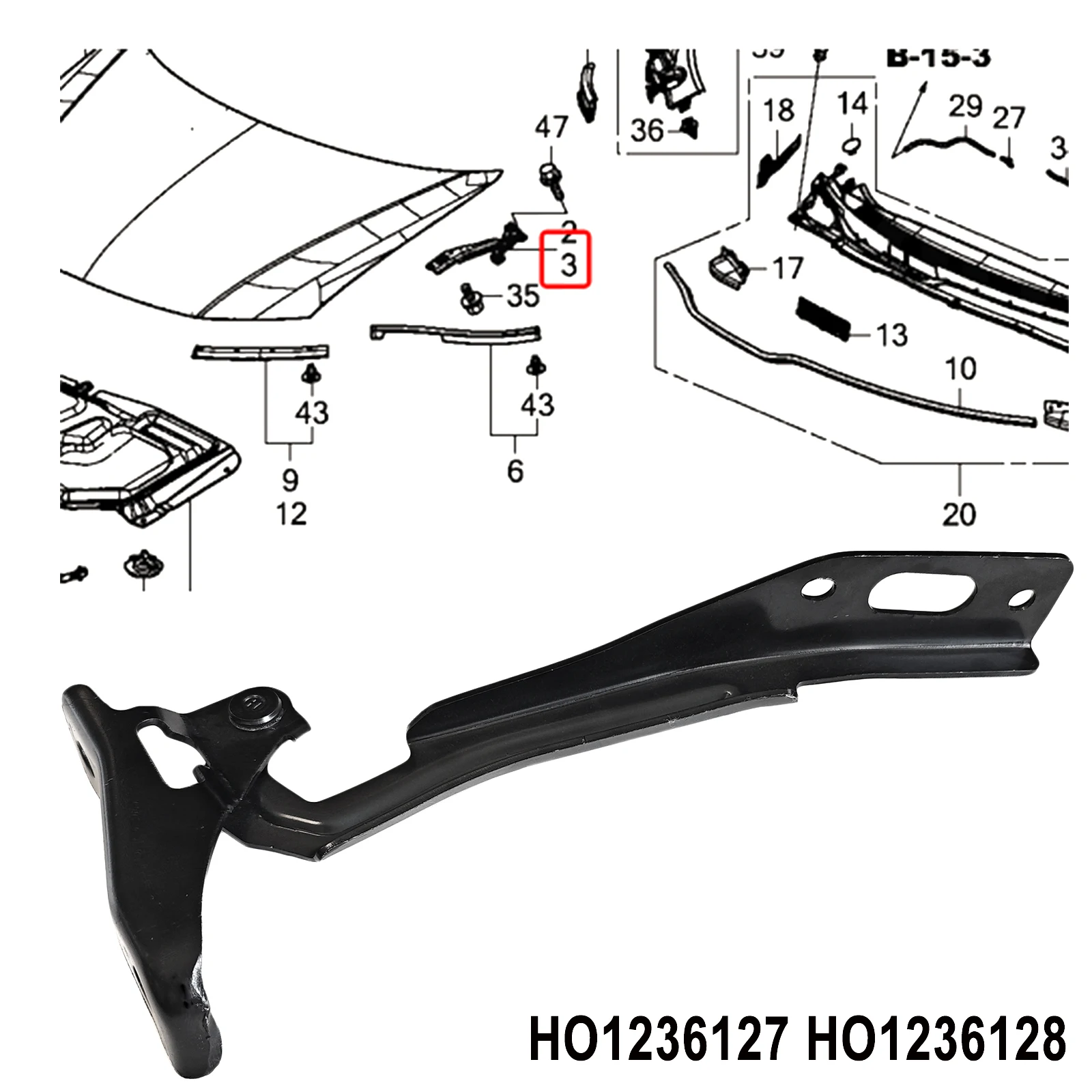 2 шт. петли для капота автомобиля Honda Civic 2012 - 2015 60120TR0A00ZZ 60170TR0A00ZZ