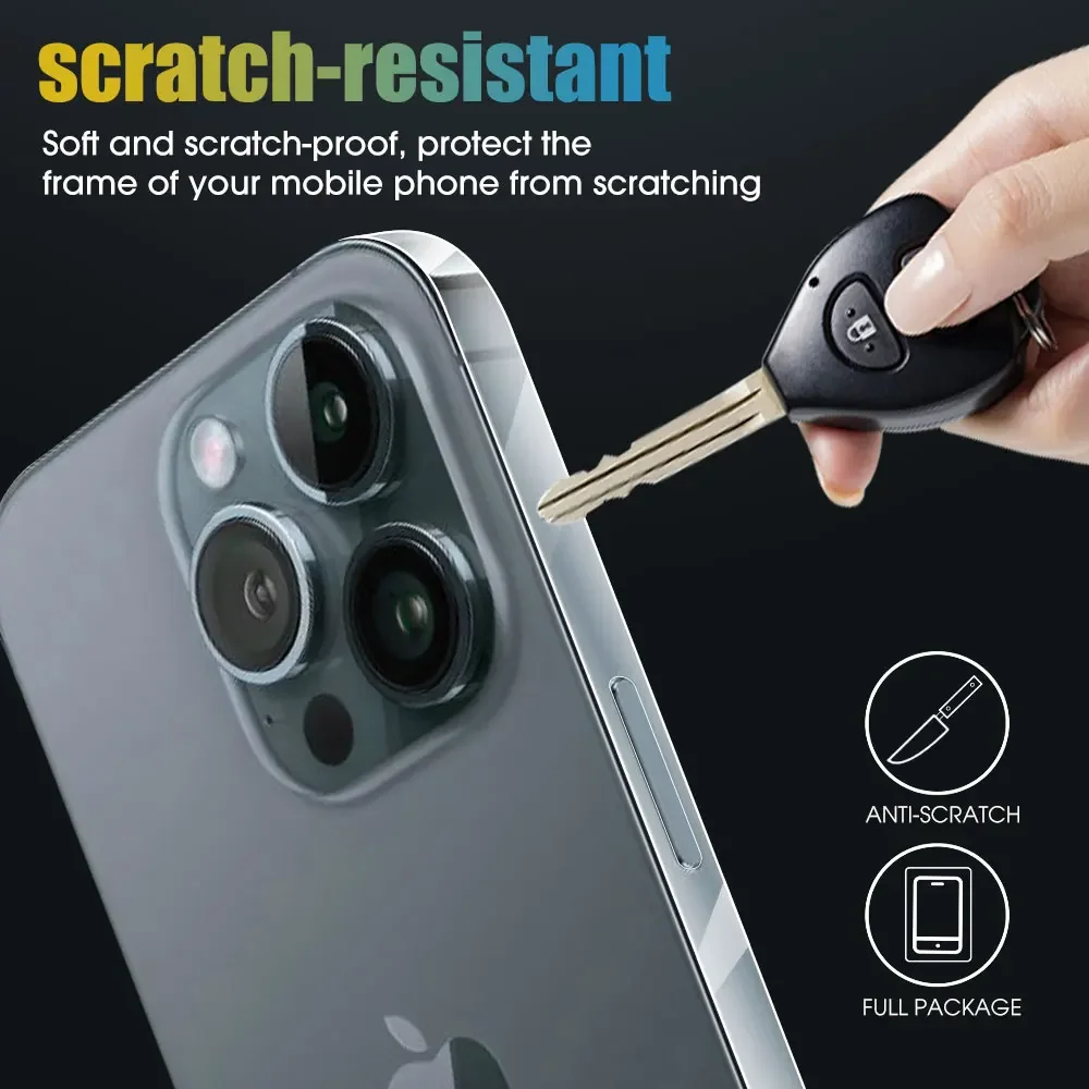 3 комплекта прозрачных боковых наклеек для телефона Apple iPhone X XS XR 8 11 12 13 14 15