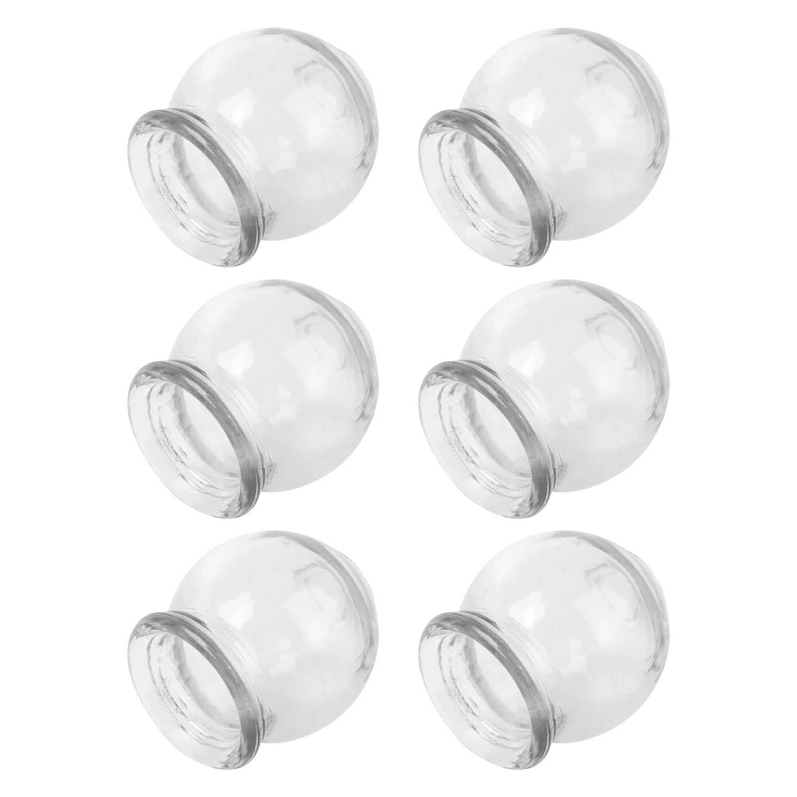 

6 Pcs Glass Cupping Therapy Set Cupping Therapy Device Cupping Cups Fire Glass Cupping (No.1)