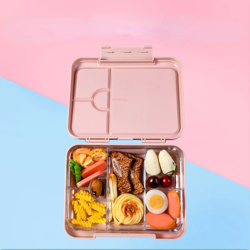

Lunch Bento Office Worker Lunch Box Plastic Single Button Portable Light Food Box